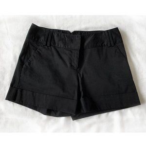 EXPRESS Cuffed Shorts, Black Size 4